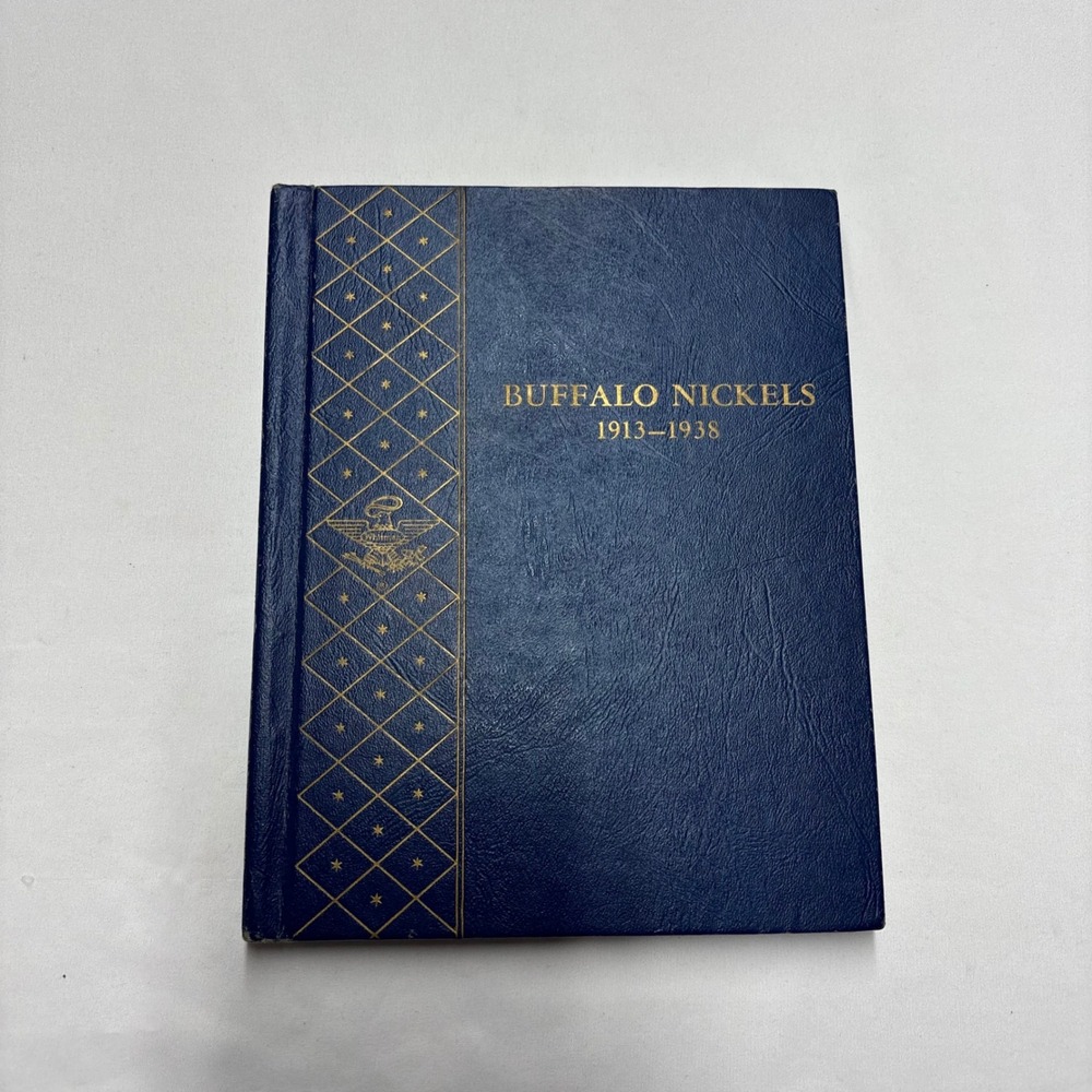 Whitman Bookshelf Album Buffalo Nickels 1913-1938 Collection near complete 61/64